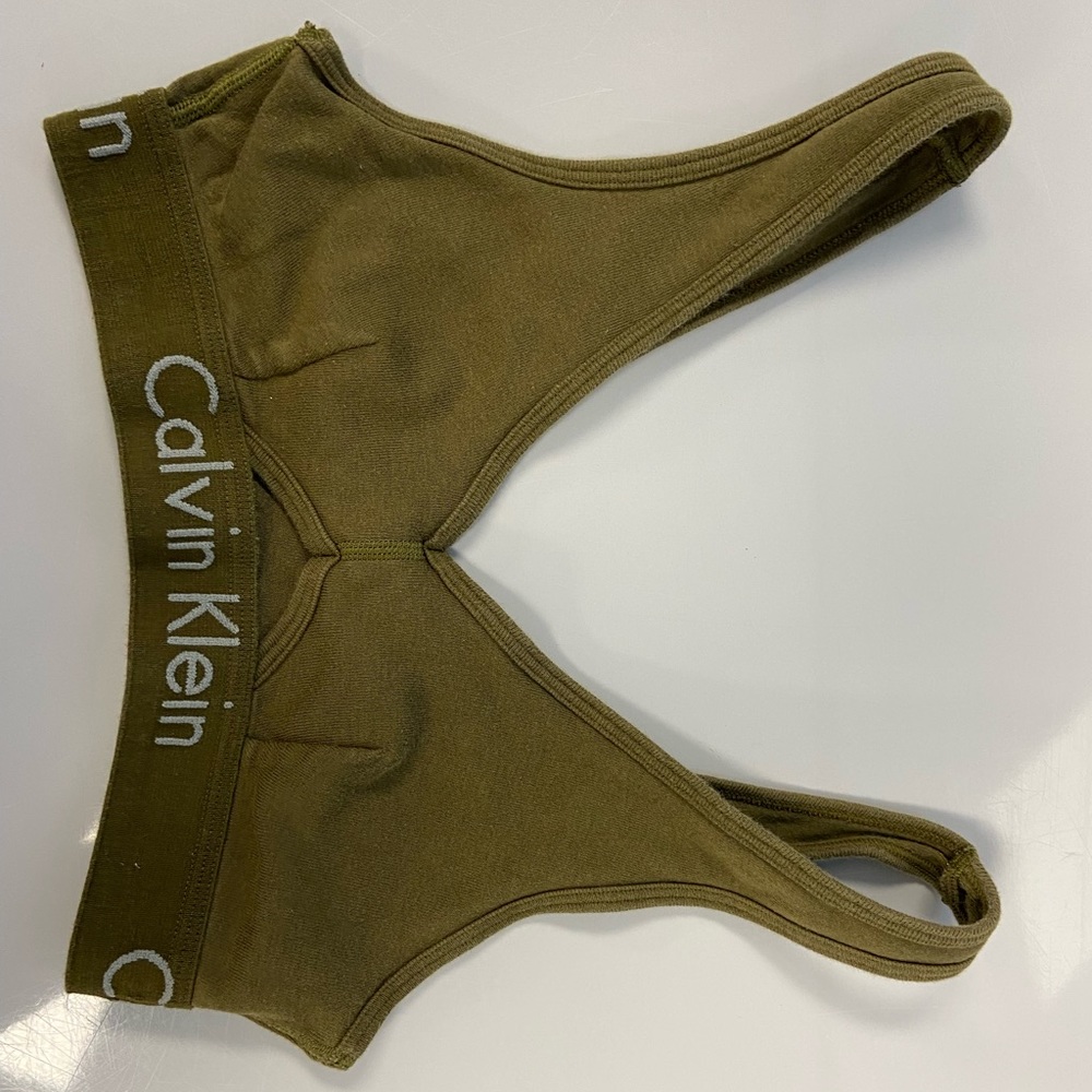 Green Calvin Klein bra